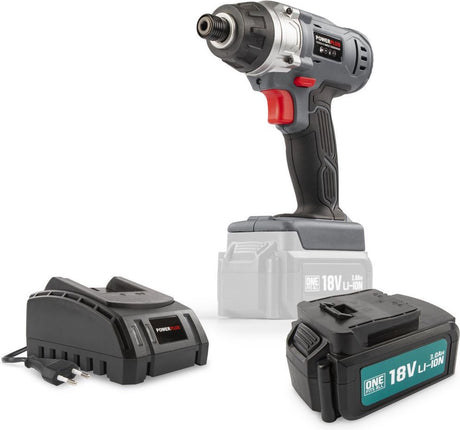 Powerplus powebiss3 slagschroevendraaier - 18v+batt. 3.0ah+ lader
