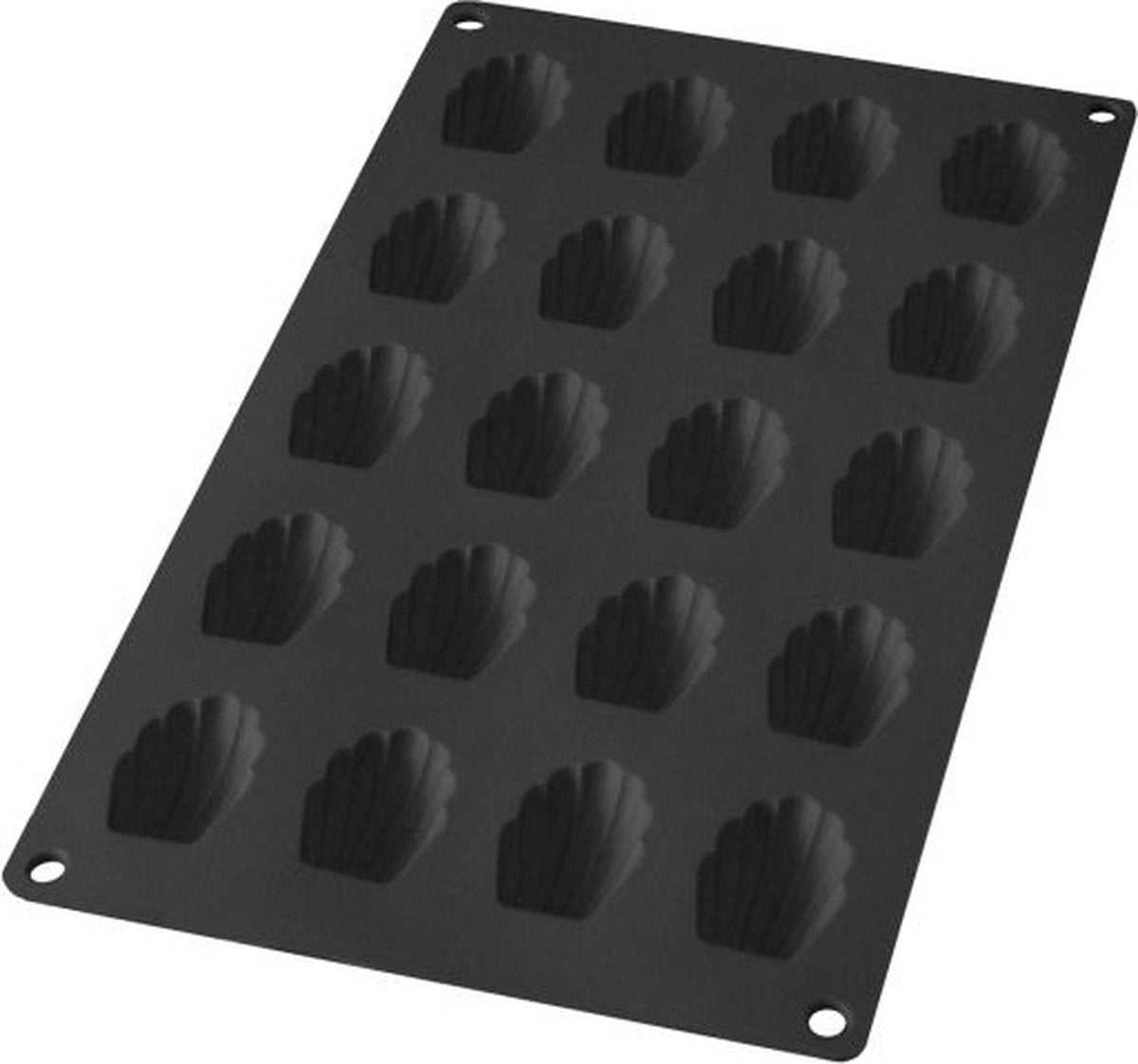 Lékué bakvorm 20 madeleines - siliconen - black