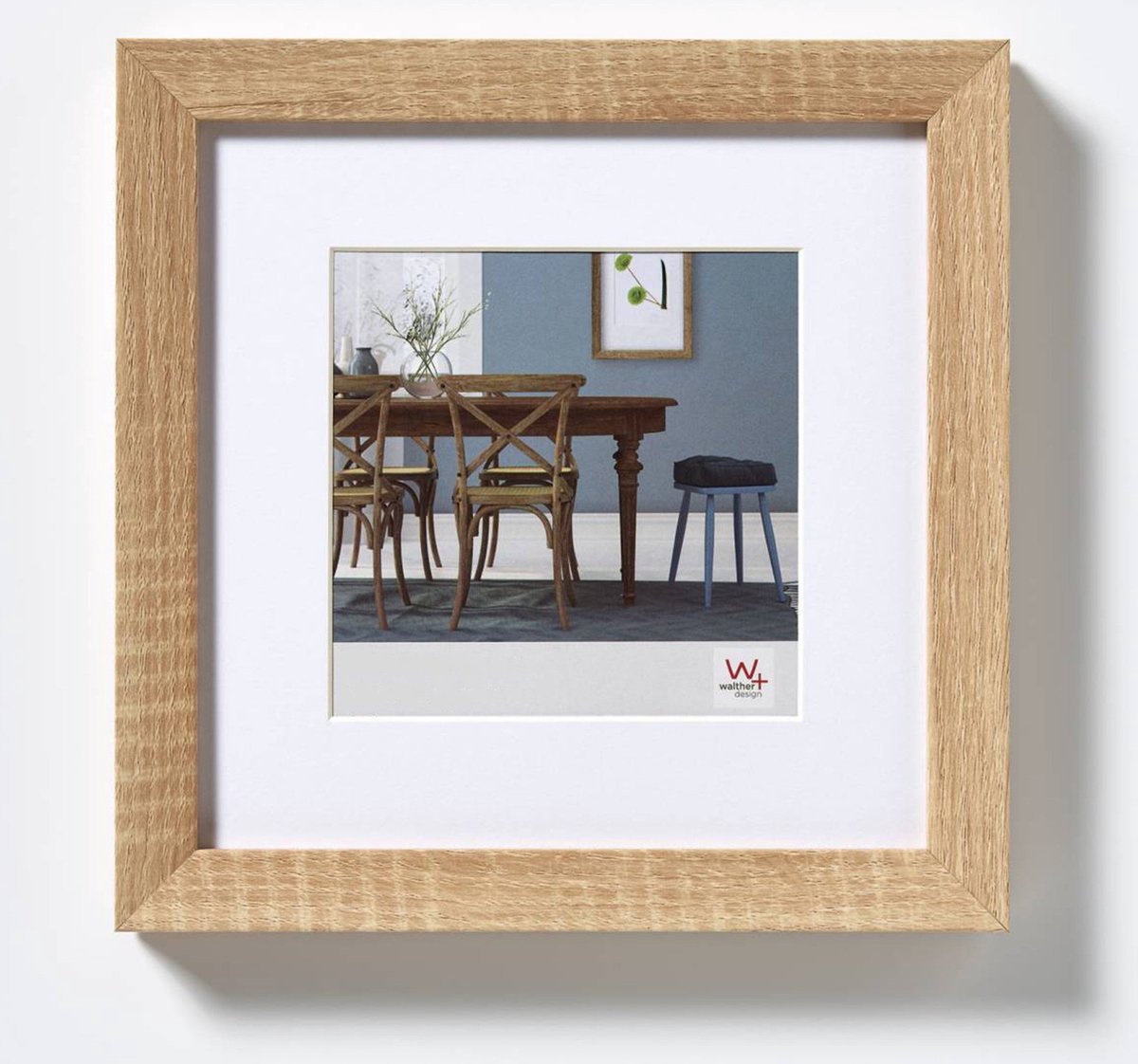 Walther fiorito - mdf træramme - fotostørrelse 30x30 cm - lys eg