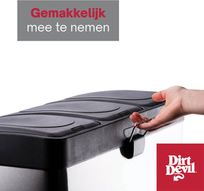Dirt devil pedaalemmer 3x 15l - prullenbak afvalscheiding - rvs - zilver