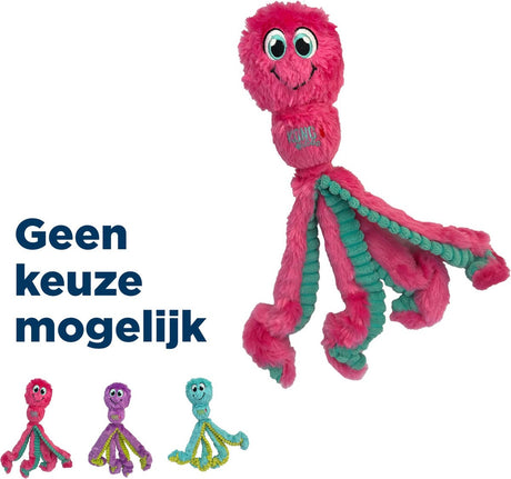 Kong wubba blæksprutte - hundelegetøj - assorteret stort