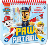 Paw patrulje farveblok med tuscher + klistermærker + skabelon
