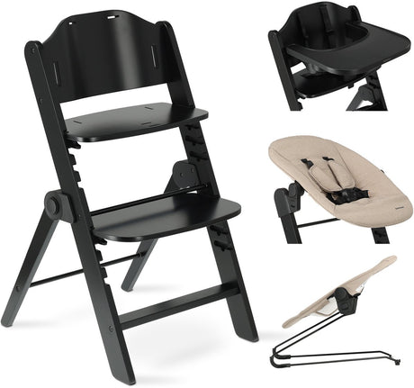 Deryan odin luxe kinderstoel met bouncer - zwart nougat