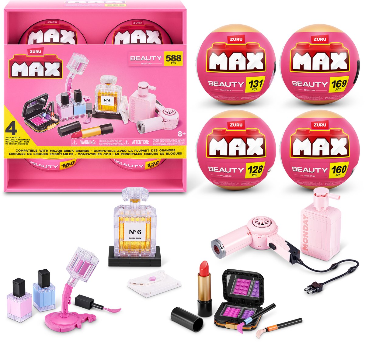 Max Zuru Beauty Building Set – Makeup, Parfume Beauty Collection – 4 stk