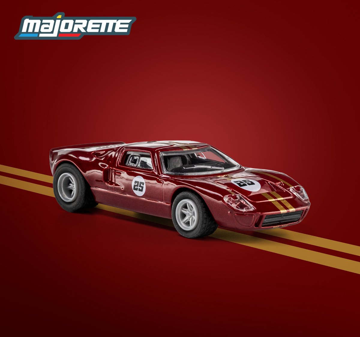 Majorette ford gt40 mk1 '65, rød (kollektion)
