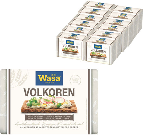 Wasa knækbrød af fuldkornshvede - 12 x 260g