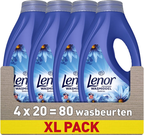 Lenor flydende vaskemiddel - havbrise - 4 x 20 vaske