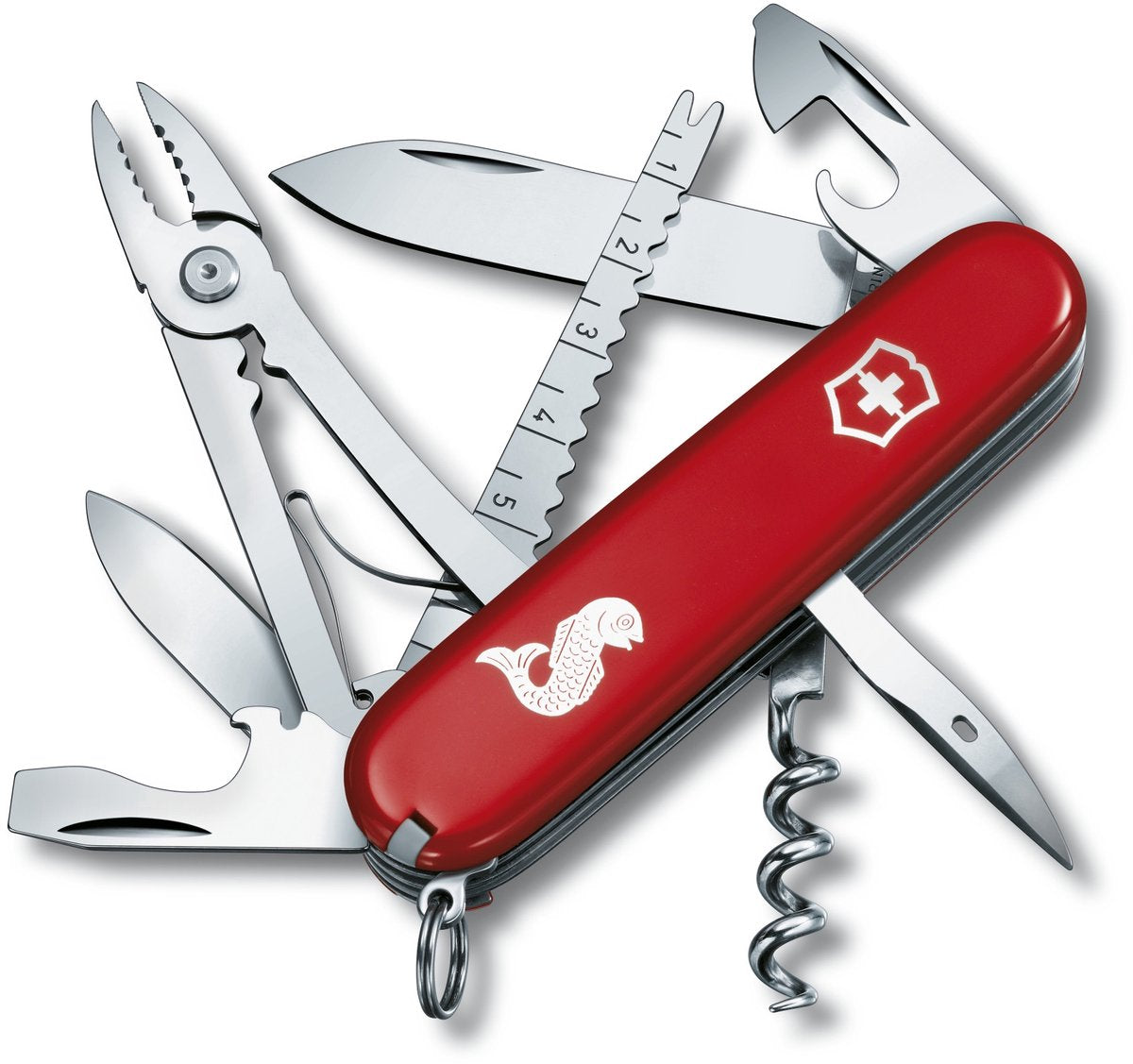 Victorinox lystfisker - lommekniv - 18 funktioner - rød
