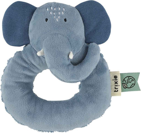 Trixie rangle – mrs. elefant – blødt babylegetøj med rynkelyd – sanselegetøj – fra 3 måneder