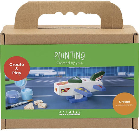 Creativ firma mini hobbysæt maling, flyvemaskine, blågrøn harmoni, 1 æske