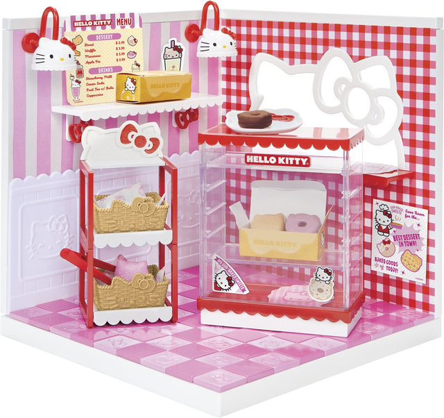 Miniverse make it mini spaces™ hello kitty® - håndværkssæt - byggesæt - lav dit eget mini hello kitty bageri