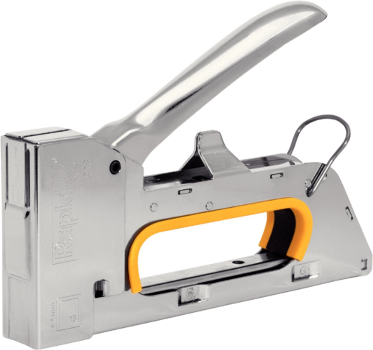 Rapid r23 - håndsømremaskine - ergonomisk - stål - med orange detalje