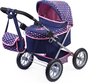 Bayer design - trendy dukkevogn - blå og pink