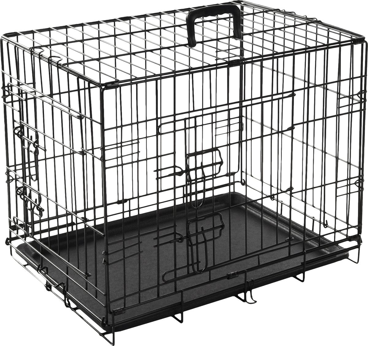 Flamingo bænk 2-dørs - 63 x 43 x 49 cm - sort