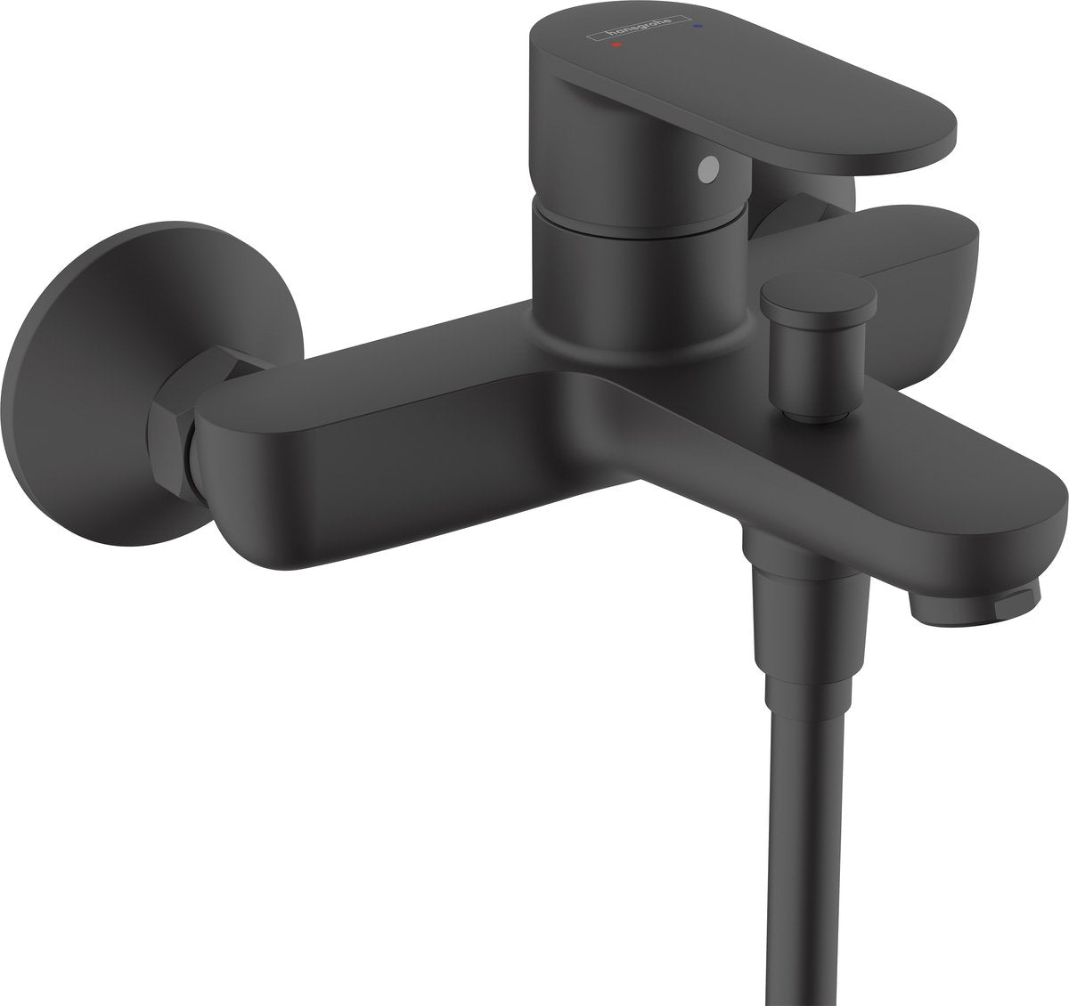 Hansgrohe lakblandingsbadekar - påbygning - enkeltgreb - mat sort