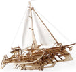 Ugears træ 3D model - trimaran merihobus