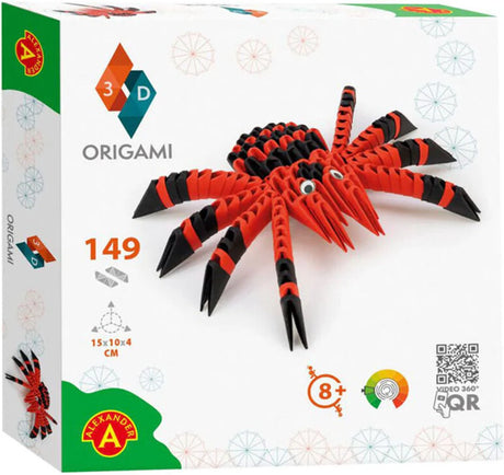 Alexander legetøj alexander - origami 3d - edderkop - 149 stk
