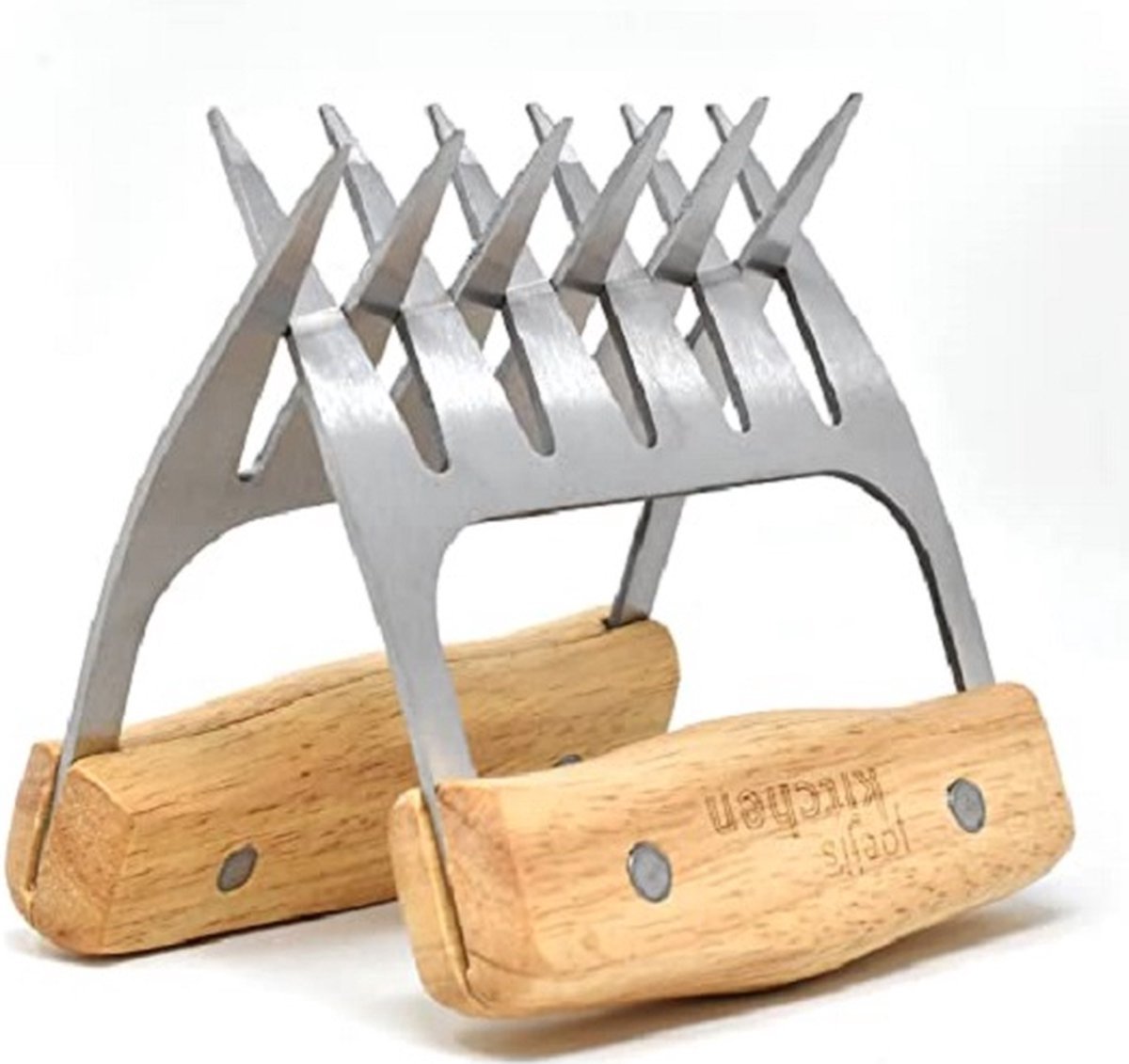 Westmark kødkløer, kløer til rivning og knusning af kød, ideel til pulled pork, praktisk køkken, grill og grilltilbehør, rustfrit stål, 2 stk., 13702260