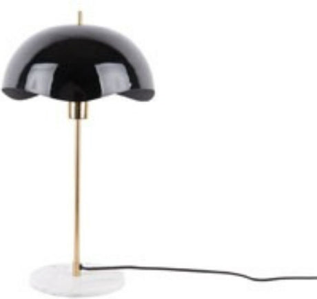 Leitmotiv tafellamp waved dome - zwart - 30x30x56cm - modern