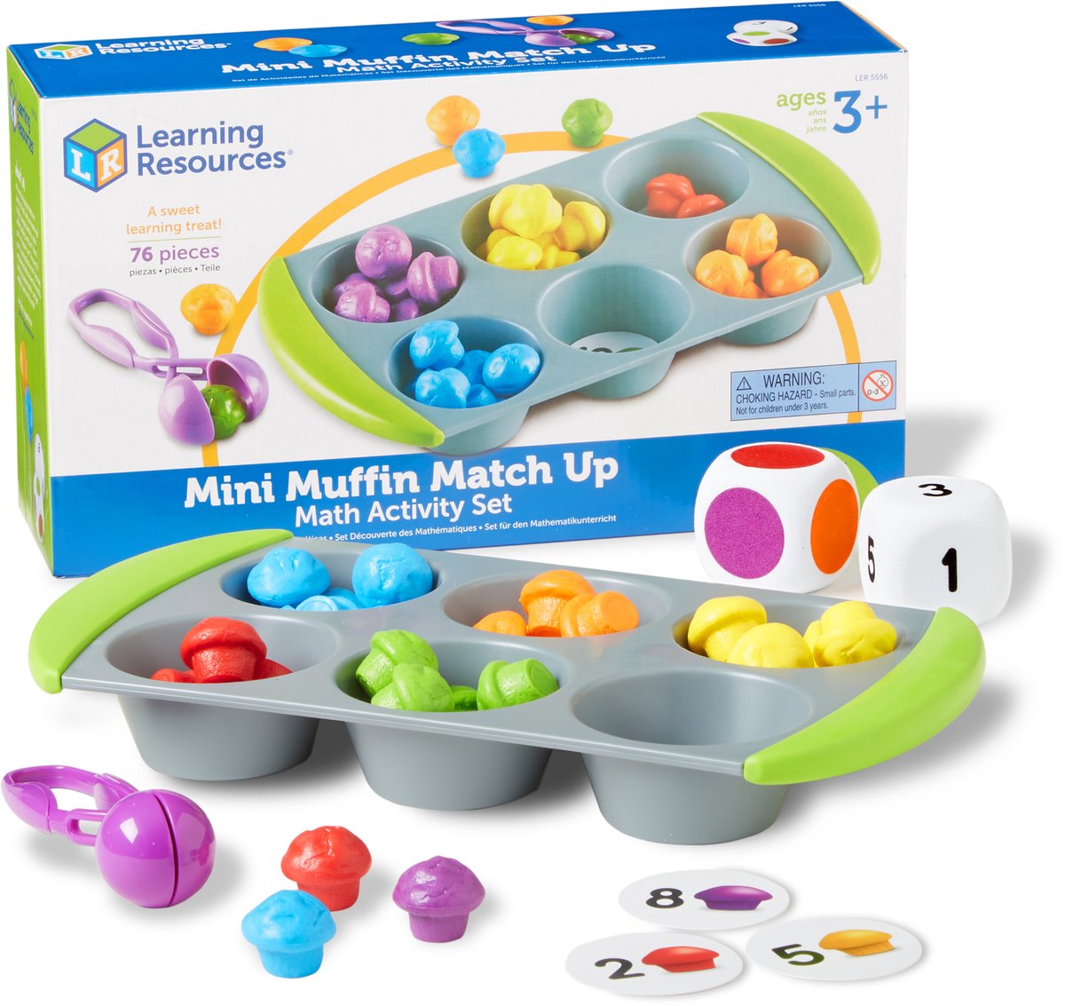 Læringsressourcer mini muffin match op matematik aktivitetssæt - 1+