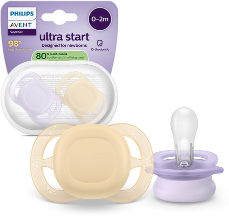 Philips avent ultra start – bpa-vrije siliconen fopspeen (0-2 mnd) – symmetrisch ontwerp – 2 stuks - scf075 11