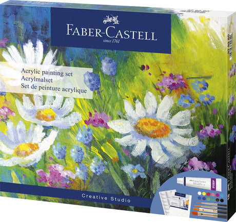 Faber-castell akrylmalingssæt - 18 dele - fc-379280