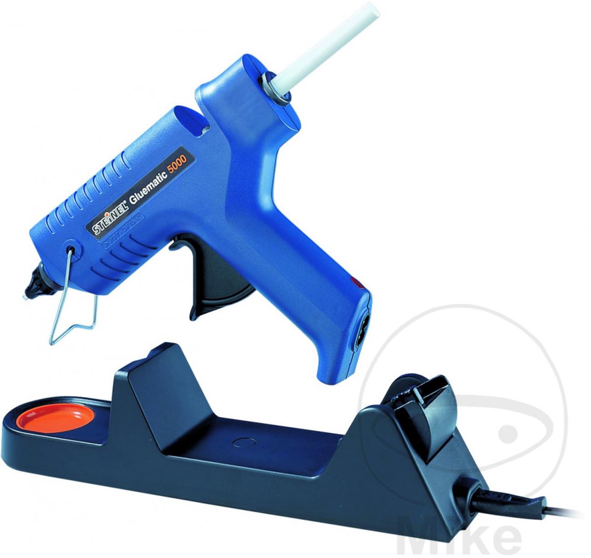 Steinel limpistol gluematic 5000 - 120w - op til 20 minutters ledningsfrit arbejde, kan bruges på netspænding - 22g min - til ⌀11mm limstifter - inkl. 5 limstifter og 2 dyser