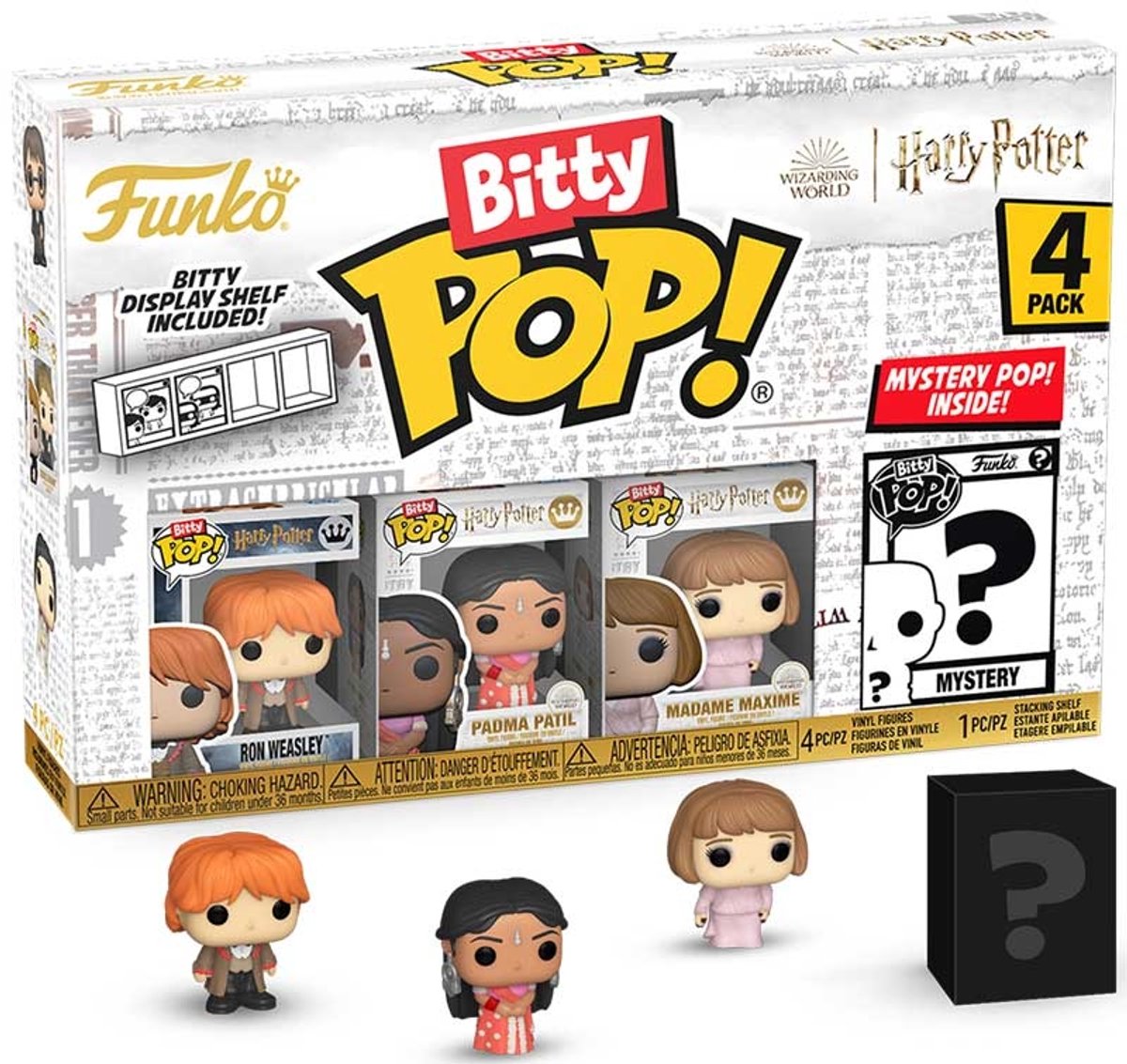 Funko Harry Potter og bægeret af ild, bitte pop! vinylfigur 4-pak ron 2,5 cm minifigur - 2 cm