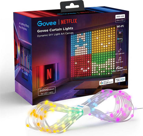 Govee smarte gardinlys 1,5x1,5m rgbic - 400 LED'er