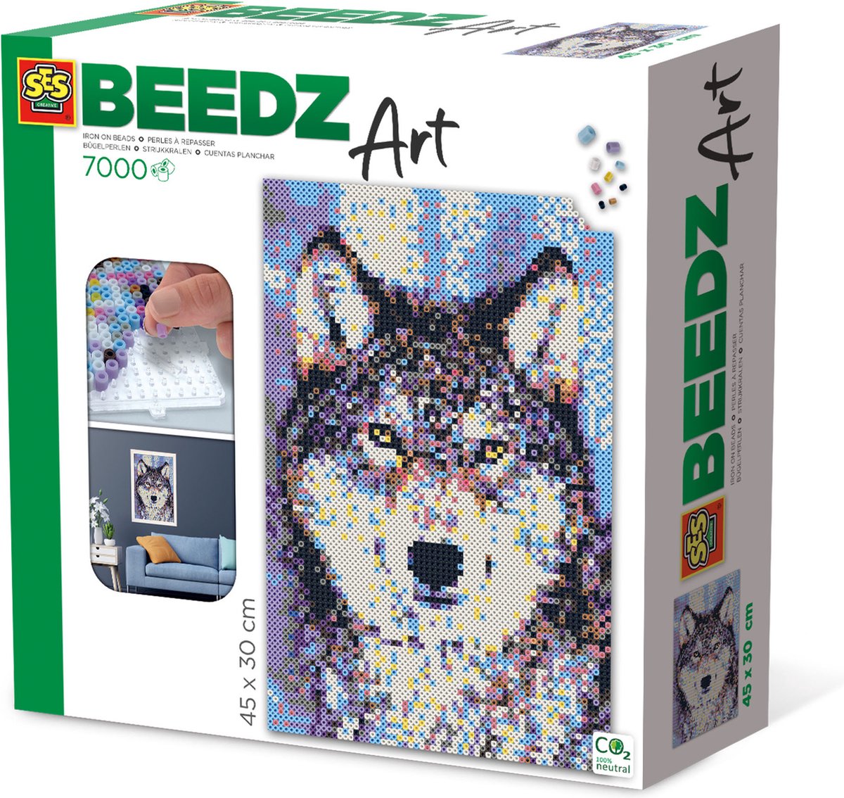 Ses beedz kunst: jern på perler ulv | 2 stk