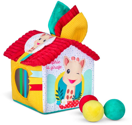 Sophie the giraffe discovery house – stoflegehus med bolde og legeklude til baby – stimulerer sanser, motorik og opdagelsessjov
