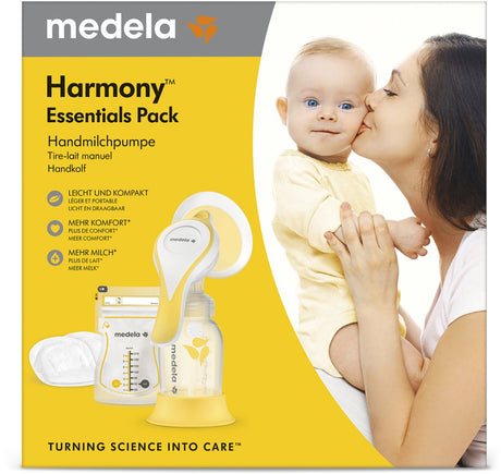 Medela harmony essentials pack - enkelt manuel pumpesæt - inklusive opbevaringsposer og ultra-åndbare ammeindlæg