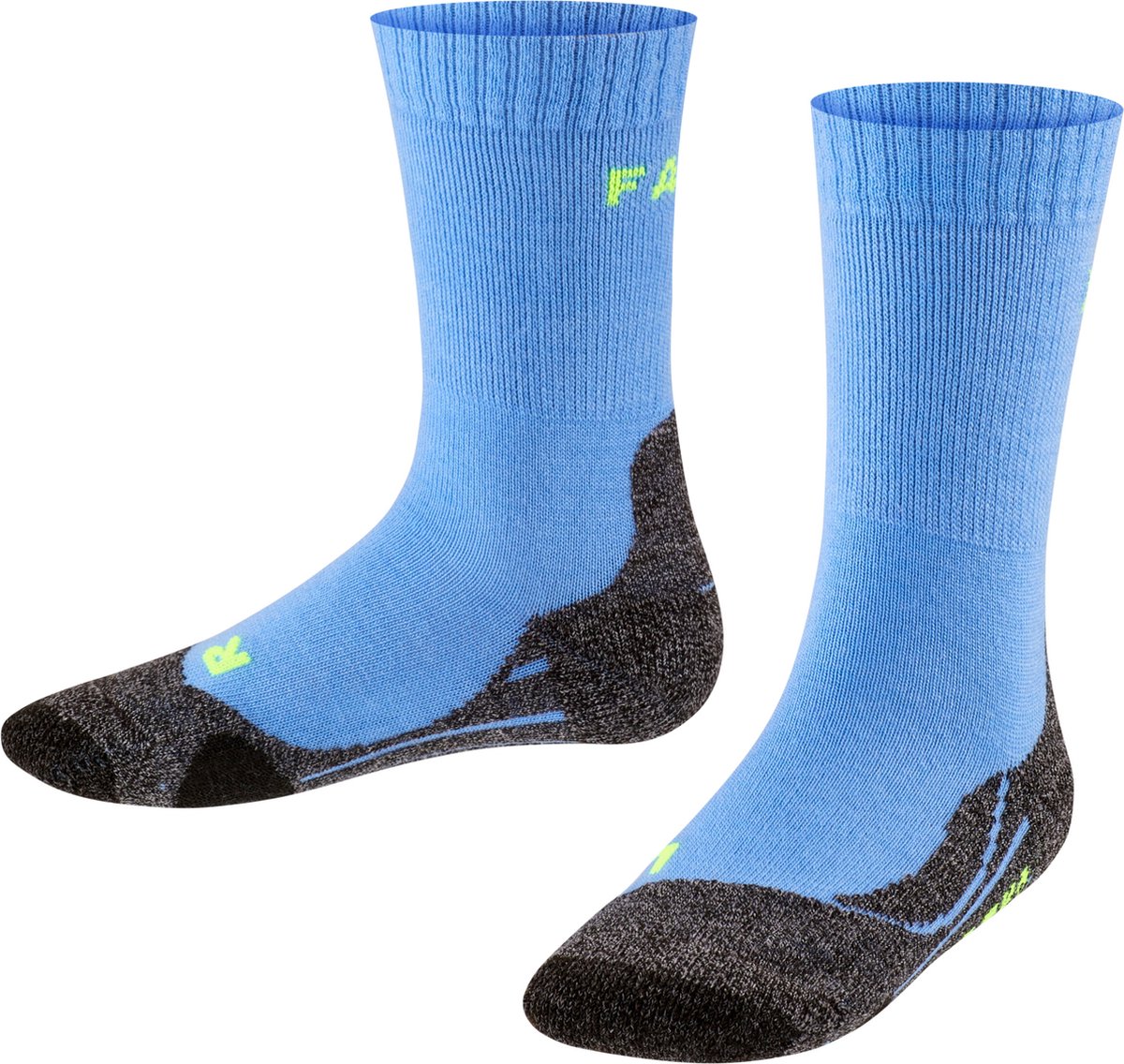 Falke tk2 anti-blister tykt uld funktionsmateriale gåstrømper børn blå - str. 35-38