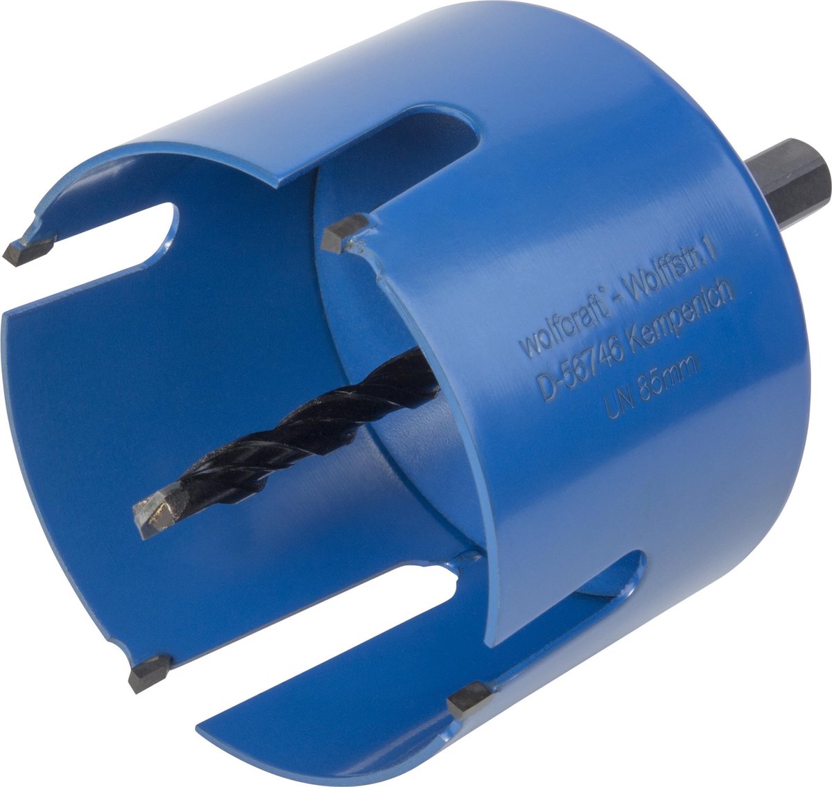 Wolfcraft - universal hulsav 85mm - sekskantet skaft - 3885000