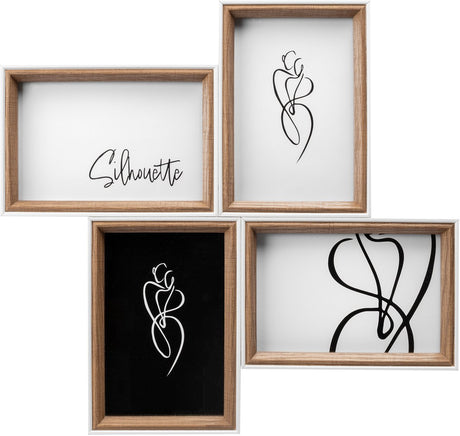 Walther silhuet - trærammegalleri - fotostørrelse 4x10x15 cm - bøg