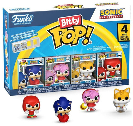 Funko Sonic Bitty Pop! vinylfigur 4-pak sonic 2,5 cm minifigur - 2 cm