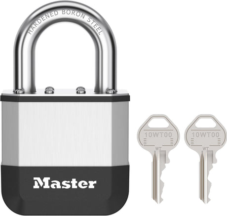 Masterlock elite - hængelås - 52 mm - kort bøjle - vejrbestandig - indbrudssikker - udendørs lås - robust - inklusive 2 nøgler