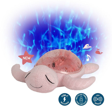 Cloud b rolig skildpadde pink pink skildpadde musikalsk babyprojektor genopladelig