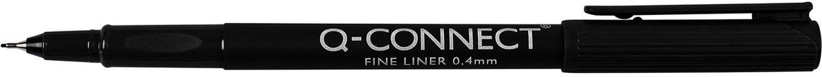 Q-connect fineliner, 0,4 mm, sort