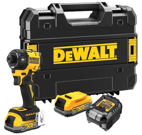 Dewalt dcf870e2t-qw trådløs slagdriver | hydraulisk | 56nm | 18v xr 1.7ah power stack i tstak - dcf870e2t-qw