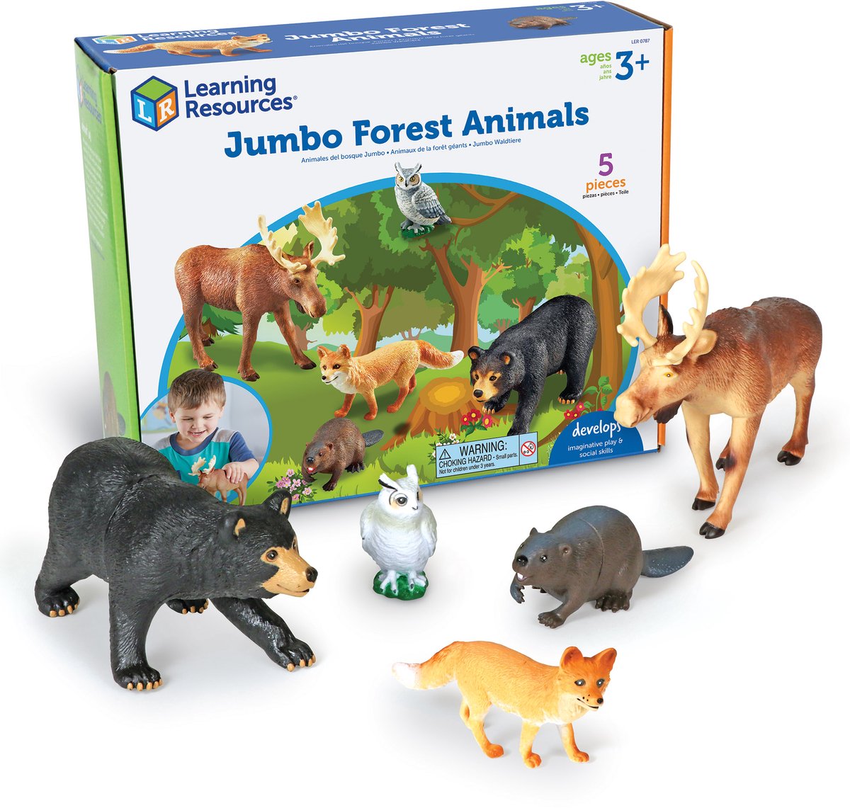 Læringsressourcer jumbo skovdyr - 3+