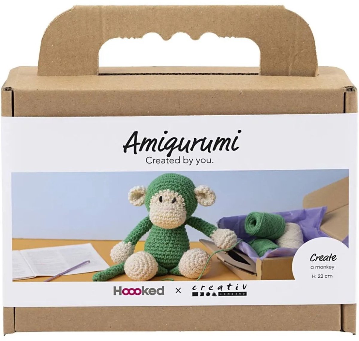 Kreativ virksomhed https: www.cchobby.nl hobbyset-amigurumi-aap-groen-off-white-1-doos