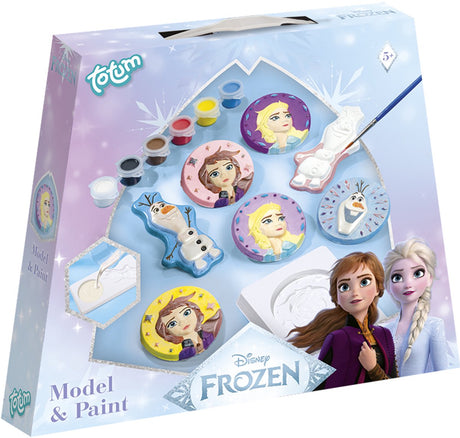 Totum disney frozen gips figuren gieten en beschilderen - creatief speelgoed meisjes vanaf 5 jaar - knutselset met anna en elsa prinsessen model paint cadeau