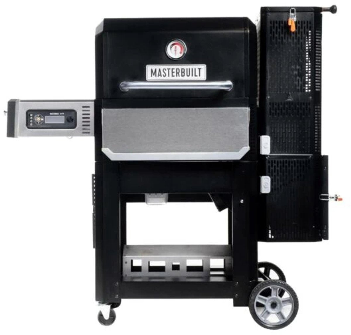 Masterbuilt gravity serie 800 kul BBQ og ryger - digital grill med automatisk temperaturkontrol - stegeplade, grill ryger i én - til 6-8 personer