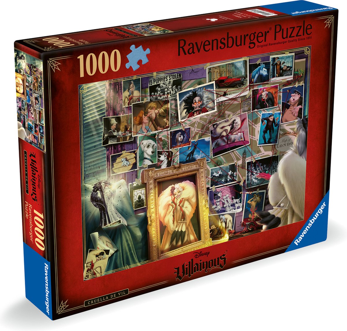 Ravensburger puslespil Disney villainous: cruella de vil - puslespil - 1000 brikker