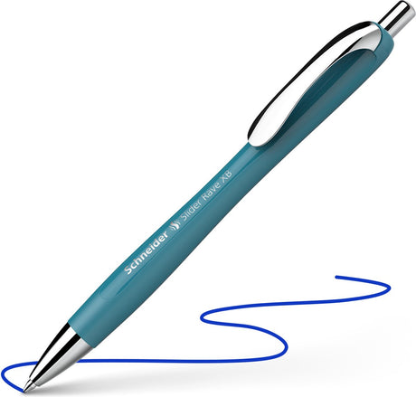 Schneider skriveredskaber schneider kuglepen - slider rave - nib xb - blågrøn - s-132513