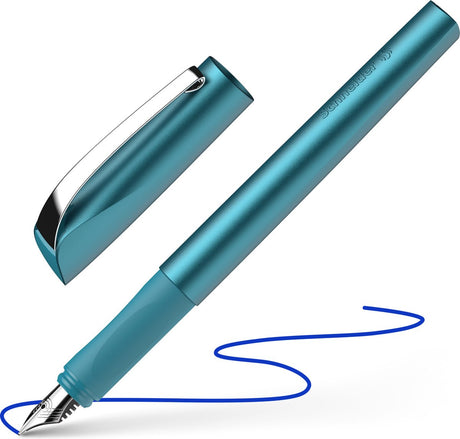 Schneider skriveredskaber schneider fyldepen - ceod shiny - shiny blågrøn - nib m - s-168657