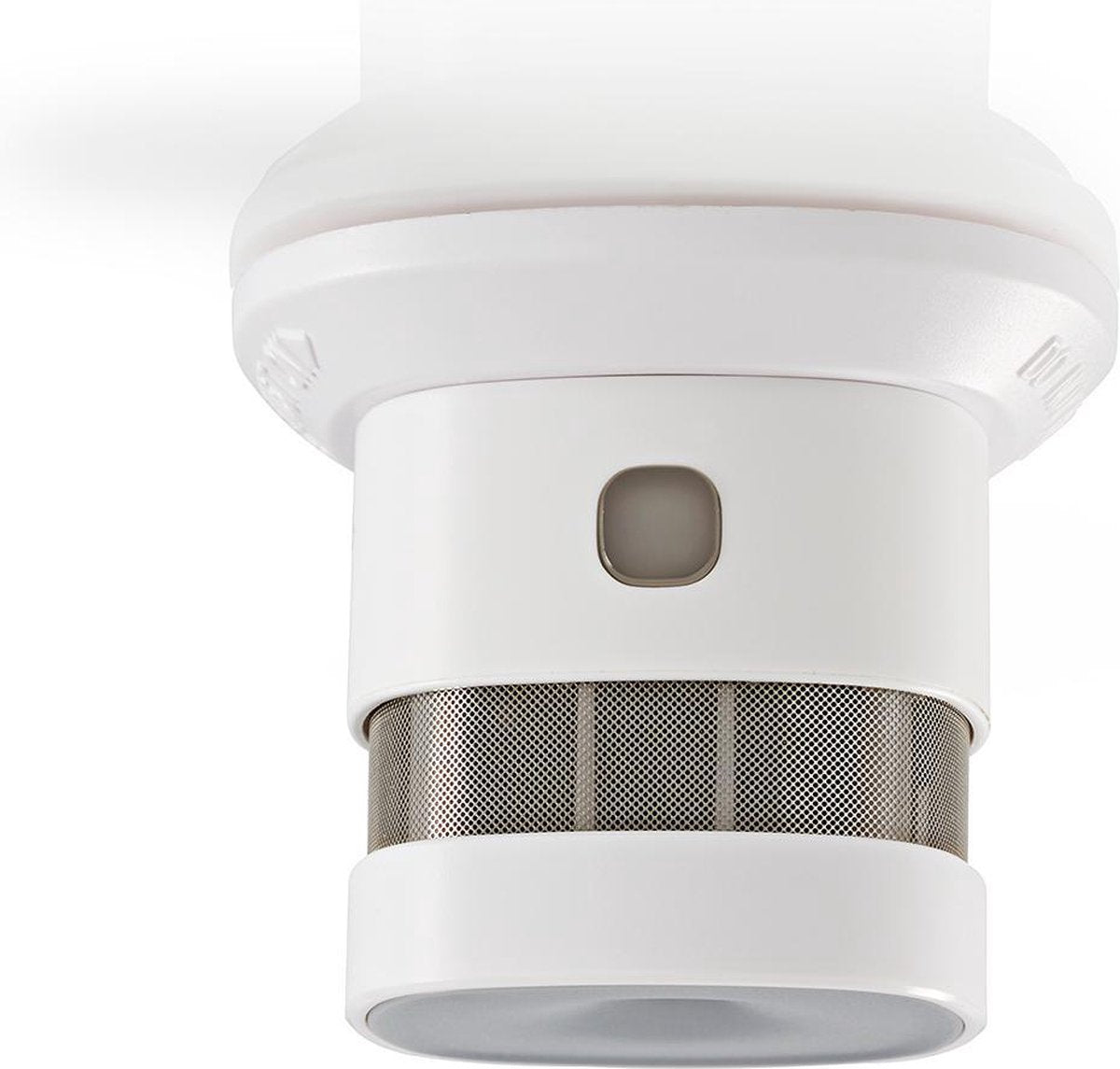 Nedis røgdetektor – 10 års batteri – pausetestknap – en 14604 – 85 dB – hvid