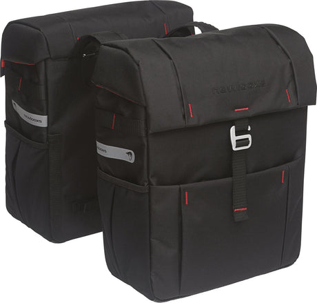 Vigo Double - Sporty dobbelt cykelpose, sort