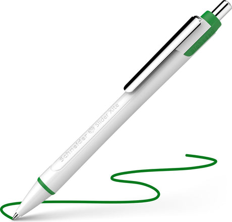 Schneider skriveredskaber schneider kuglepen - skyder xite - nib xb - linjebredde 0,6 mm - grøn - 10 stykker - s-133204-10
